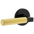 thumbnail image 1 of Viaggio 603006 Split Finish Left Handed Solid Brass Privacy Door Lever Set - Satin Black /, 1 of 1