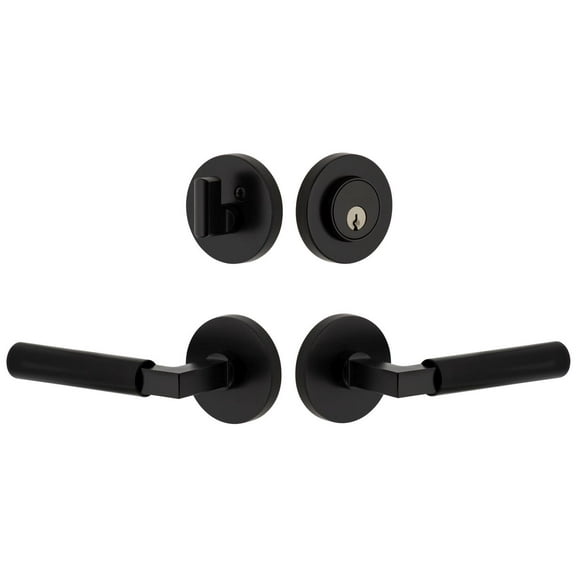 Viaggio 630579 Circolo Right Handed Solid Brass Single Cylinder Keyed Entry Door Lever Set