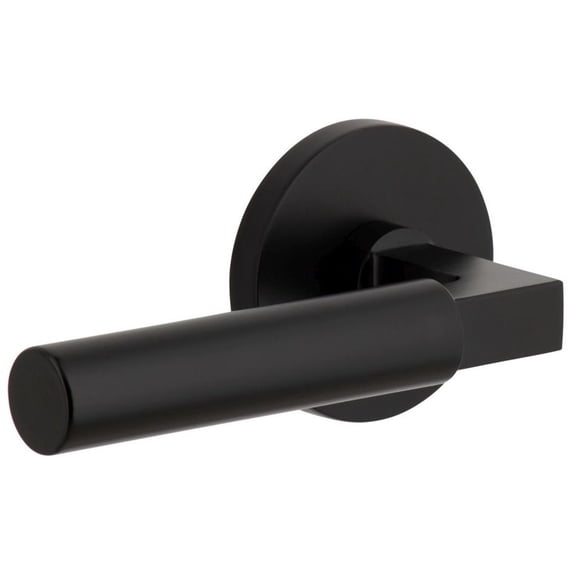 Viaggio 623828 Circolo Left Handed Solid Brass Privacy Door Lever Set - Black