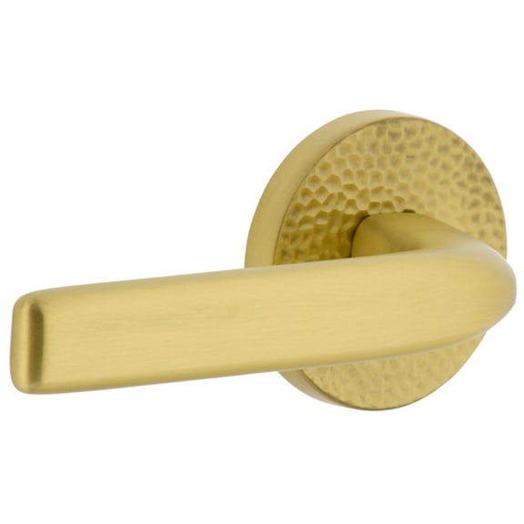 Viaggio Clomhmbll_Dd Circolo Hammered Solid Brass Non-Turning Two-Sided Dummy Door Lever