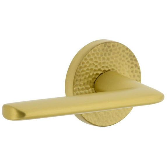 Viaggio Clomhmbrz_Prv_234_Lh Circolo Hammered Left Handed Solid Brass Privacy Door Lever