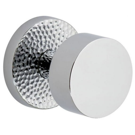 Viaggio Clomhmclo_Prv_234 Circolo Hammered Solid Brass Privacy Door Knob Set - Chrome