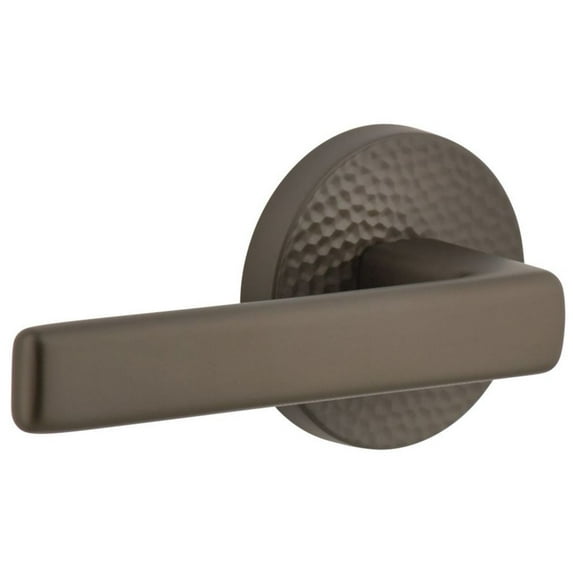 Viaggio Clomhmlus_Psg_234_Lh Circolo Hammered Left Handed Solid Brass Passage Door Lever