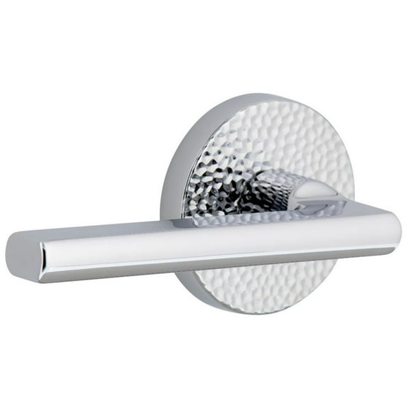 Viaggio Clomhmmil_Prv_238_Lh Circolo Hammered Left Handed Solid Brass Privacy Door Lever