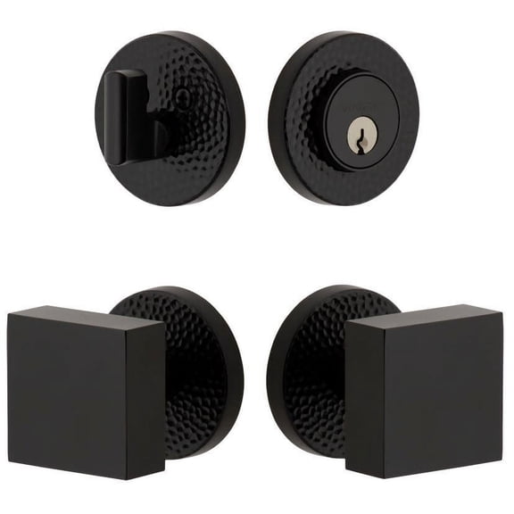 Viaggio Clomhmqad_Combo_238 Motivo Solid Brass Single Cylinder Keyed Entry Door Knob Set