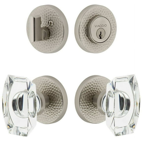 Viaggio Clomhmsta_Combo_234 Motivo Solid Brass Single Cylinder Keyed Entry Door Knob Set