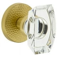 thumbnail image 1 of Viaggio Clomhmsta_Prv_238 Circolo Hammered Solid Brass Privacy Door Knob Set - Brass, 1 of 7