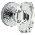 thumbnail image 1 of Viaggio Clomhmsta_Prv_238 Circolo Hammered Solid Brass Privacy Door Knob Set - Chrome, 1 of 7