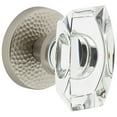thumbnail image 1 of Viaggio Clomhmsta_Psg_238 Circolo Hammered Solid Brass Passage Door Knob Set - Nickel, 1 of 7
