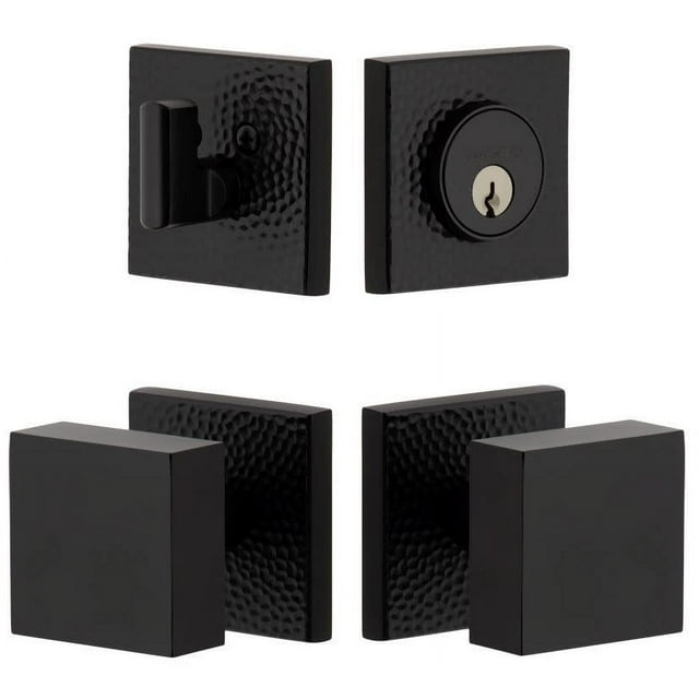 Viaggio Qadmhmqad_Combo_238 Motivo Solid Brass Single Cylinder Keyed Entry Door Knob Set