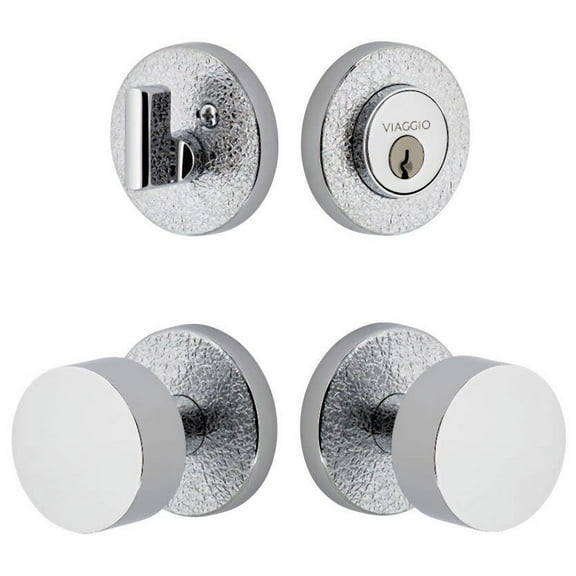 Viaggio Clomltclo_Combo_234 Motivo Solid Brass Single Cylinder Keyed Entry Door Knob Set