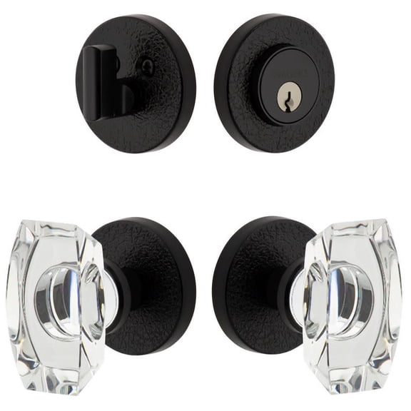 Viaggio Clomltsta_Combo_234 Motivo Solid Brass Single Cylinder Keyed Entry Door Knob Set
