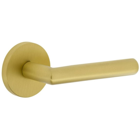 Viaggio Clomod_Psg_238_Rh Circolo Right Handed Solid Brass Passage Door Lever Set - Brass