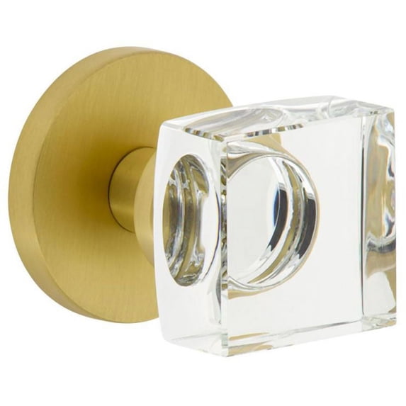 Viaggio 622659 Circolo Solid Brass Privacy Door Knob Set - Brass