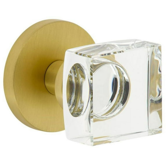 Viaggio Cloqdc_Psg_238 Circolo Solid Brass Passage Door Knob Set - Brass