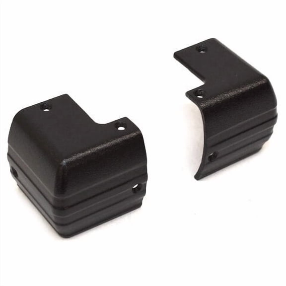 Viaggio Pontoon Boat Corner Caps | Black Aluminum 3 3/8 In (Set of 2)