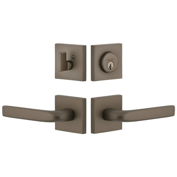 Viaggio Qadbll_Combo_238_Lh Quadrato Left Handed Solid Brass Single Cylinder Keyed Entry