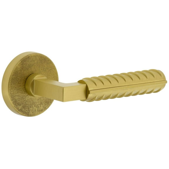 Viaggio Qadbll_Dd Quadrato Solid Brass Non-Turning Two-Sided Dummy Door Lever Set - Brass