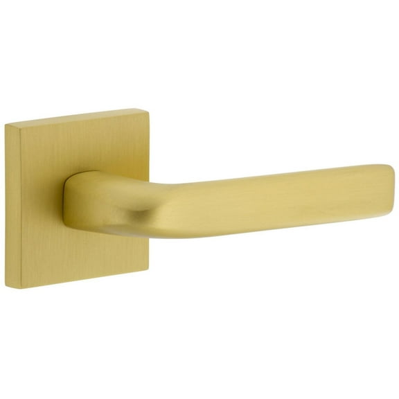 Viaggio Qadbll_Psg_238_Rh Quadrato Right Handed Solid Brass Passage Door Lever Set - Brass