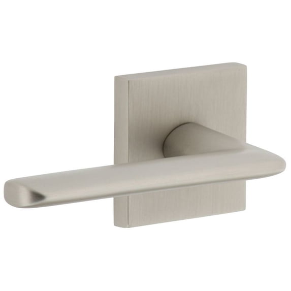 Viaggio Qadbrz_Dd Quadrato Solid Brass Non-Turning Two-Sided Dummy Door Lever Set - Nickel
