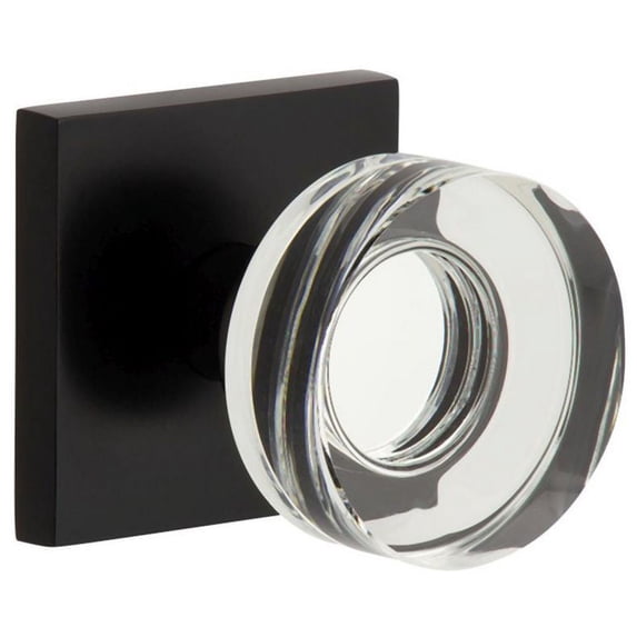 Viaggio 622708 Quadrato Solid Brass Privacy Door Knob Set - Black