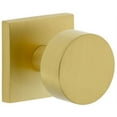 thumbnail image 1 of Viaggio 622434 Quadrato Solid Brass Privacy Door Knob Set - Brass, 1 of 7