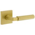 thumbnail image 1 of Viaggio 623949 Quadrato Right Handed Solid Brass Privacy Door Lever Set - Brass, 1 of 7