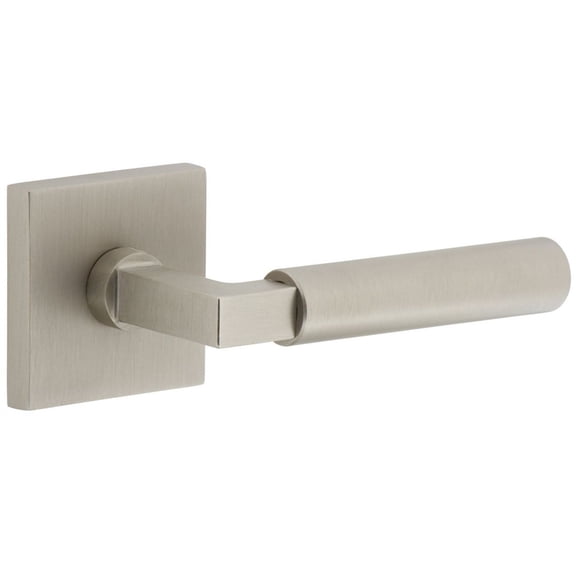 Viaggio 623930 Quadrato Right Handed Solid Brass Privacy Door Lever Set - Nickel