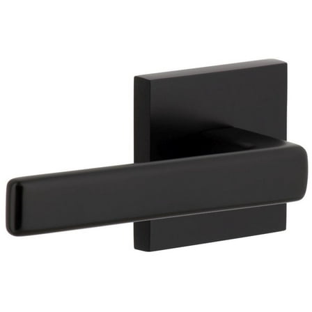 Viaggio Qadlus_Prv_234_Lh Quadrato Left Handed Solid Brass Privacy Door Lever Set - Black