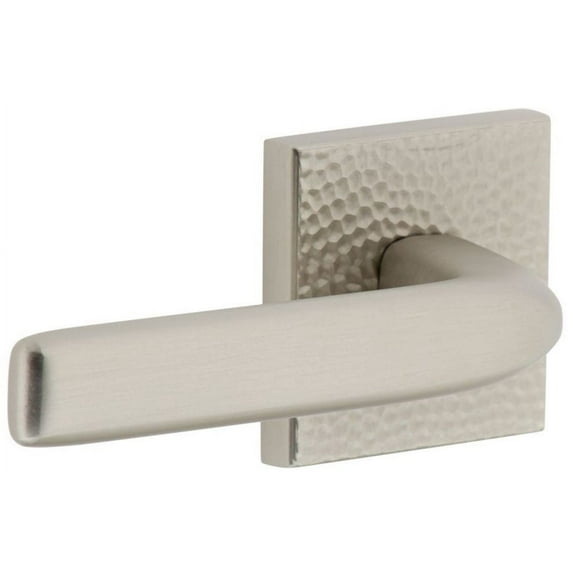 Viaggio Qadmhmbll_Psg_238_Lh Quadrato Hammered Left Handed Solid Brass Passage Door Lever