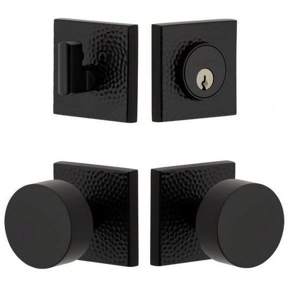 Viaggio Qadmhmclo_Combo_238 Motivo Solid Brass Single Cylinder Keyed Entry Door Knob Set