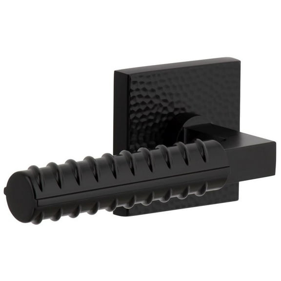 Viaggio Qadmhmcon-Reb_Dd Quadrato Hammered Solid Brass Non-Turning Two-Sided Dummy Door