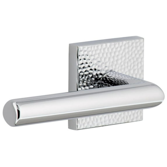 Viaggio Qadmhmmod_Prv_234_Lh Quadrato Hammered Left Handed Solid Brass Privacy Door Lever