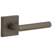 Viaggio Qadmhmmod_Prv_234_Rh Quadrato Hammered Right Handed Solid Brass Privacy Door Lever