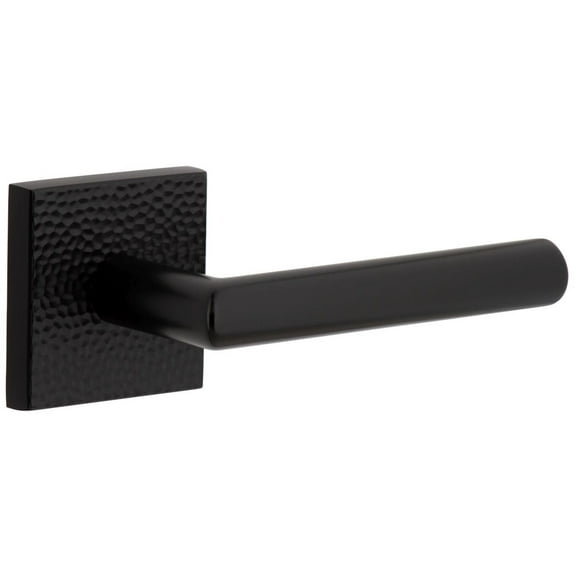 Viaggio Qadmhmmod_Psg_238_Rh Quadrato Hammered Right Handed Solid Brass Passage Door Lever