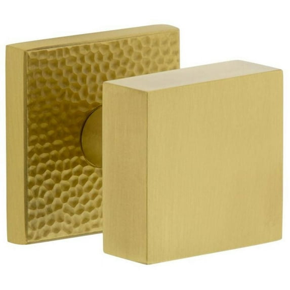 Viaggio Qadmhmqad_Sd Quadrato Hammered Solid Brass Non-Turning One-Sided Dummy Door Knob -