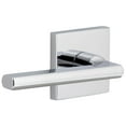 thumbnail image 1 of Viaggio Qadmil_Prv_234_Lh Quadrato Left Handed Solid Brass Privacy Door Lever Set - Chrome, 1 of 7