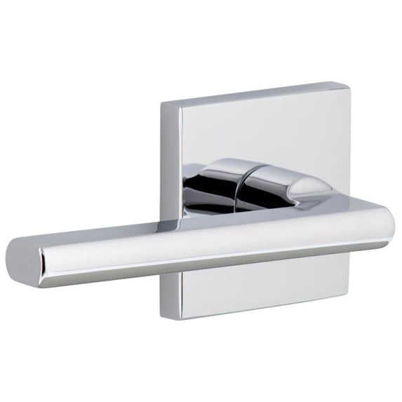 Viaggio 623257 Quadrato Left Handed Solid Brass Privacy Door Lever Set - Chrome