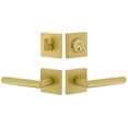 thumbnail image 1 of Viaggio 630445 Quadrato Right Handed Solid Brass Single Cylinder Keyed Entry Door Lever, 1 of 7
