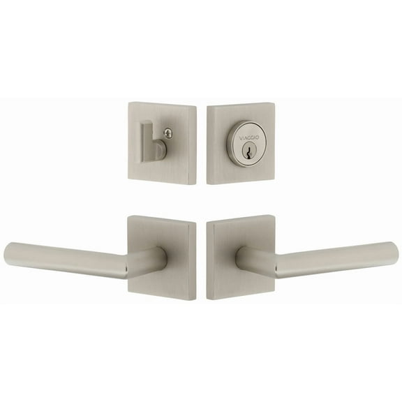 Viaggio Qadmod_Combo_238_Lh Quadrato Left Handed Solid Brass Single Cylinder Keyed Entry