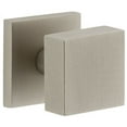 thumbnail image 1 of Viaggio Qadqad_Prv_234 Quadrato Solid Brass Privacy Door Knob Set - Nickel, 1 of 7