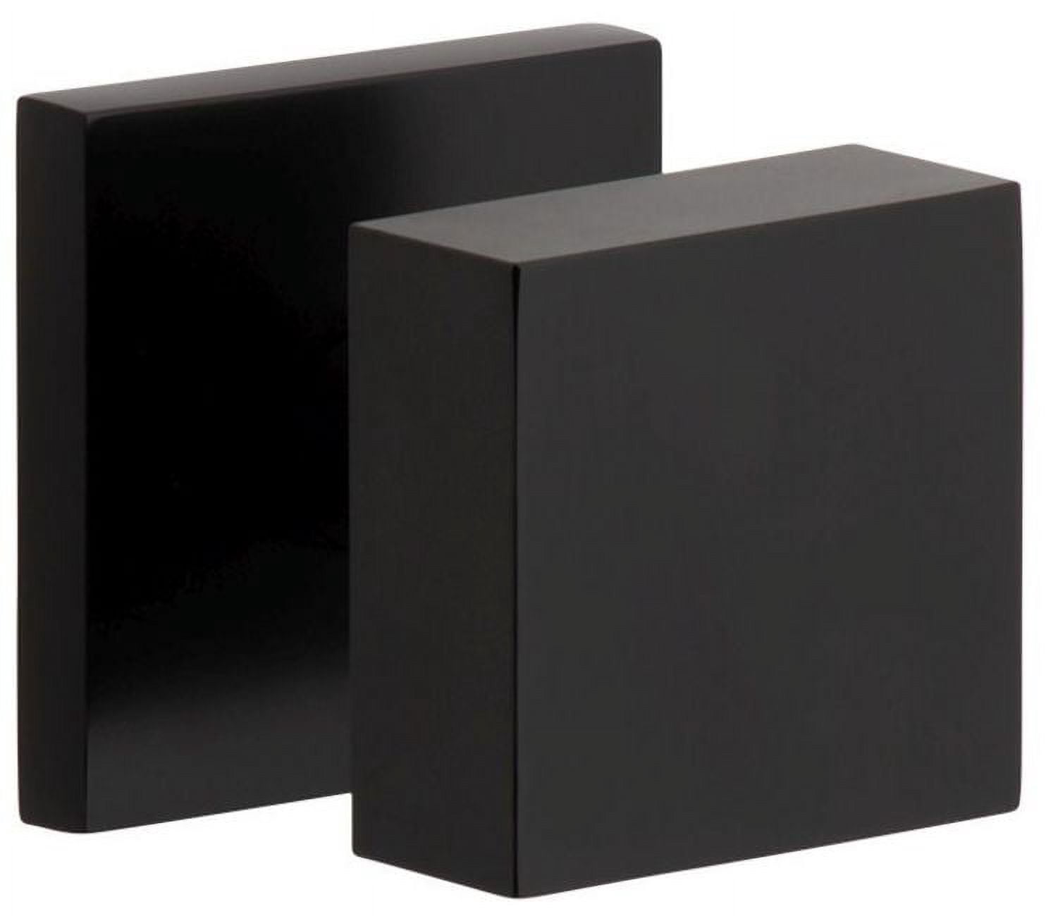 Viaggio 624813 Quadrato Solid Brass Non-Turning One-Sided Dummy Door Knob - Black