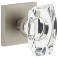 thumbnail image 1 of Viaggio Qadsta_Dd Quadrato Solid Brass Non-Turning Two-Sided Dummy Door Knob Set - Nickel, 1 of 7