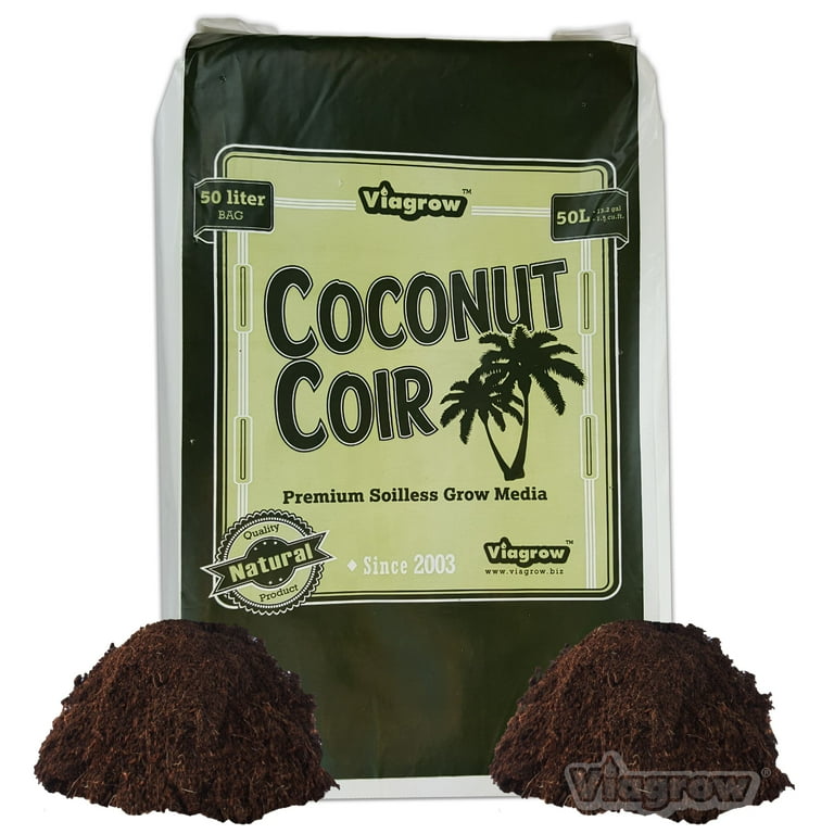Viagrow 1.5 cu. ft. Coco Coir Fluffed Coconut Pith Fiber Soilless Grow Media Bag Viagrow 1.5 cu. ft. Coco Coir Fluffed Coconut Pith Fiber Soilless Grow Media Bag