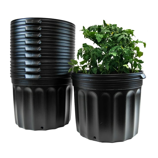 Viagrow 5 Gallon Plus Nursery Pots, BPA Free Planters, Plastic Pots, 12