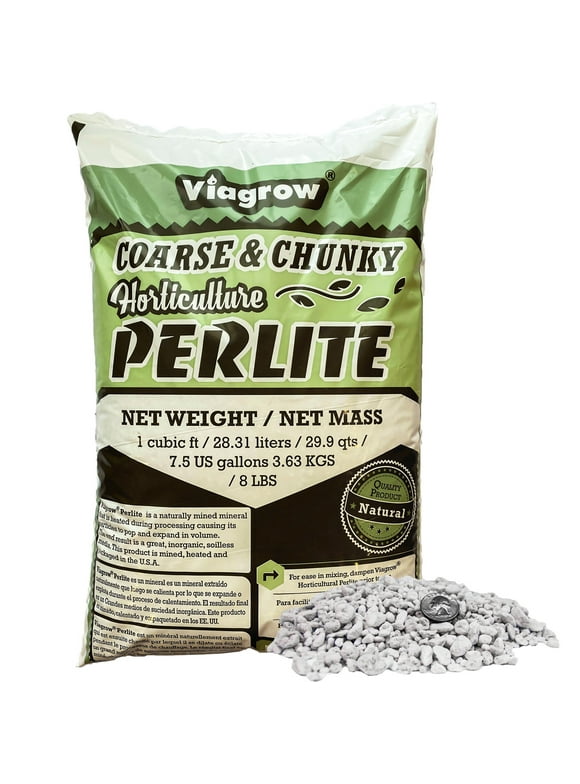 Viagrow Coarse and Chunky Perlite 29.9 Quarts / 1 CF, Indoor/Outdoor Plants Soil Amendment Additive Grow Media