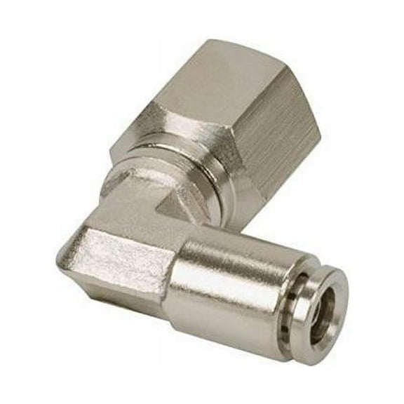 Viair 11858 0.25 in. NPT F to 0.12 in. Airline 90 deg Swivel Elbow Fitting - DOT Approved - 2 Piece