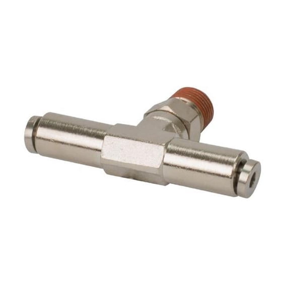 Viair 11414-BP 0.12 in. Male National Pipe Thread Swivel T-Fitting - 10 Piece