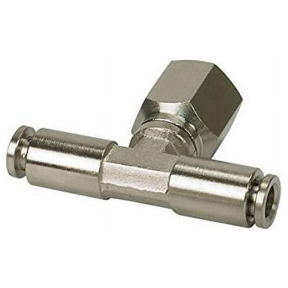 Viair 11430 0.25 in. NPT F 0.25 to 0.25 in. Swivel T-Fitting - DOT Approved - 2 Piece