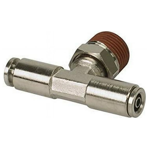 Viair 13818 0.37 in. NPT M 0.37 to 0.37 in. Swivel T-Fitting - DOT Approved - 2 Piece